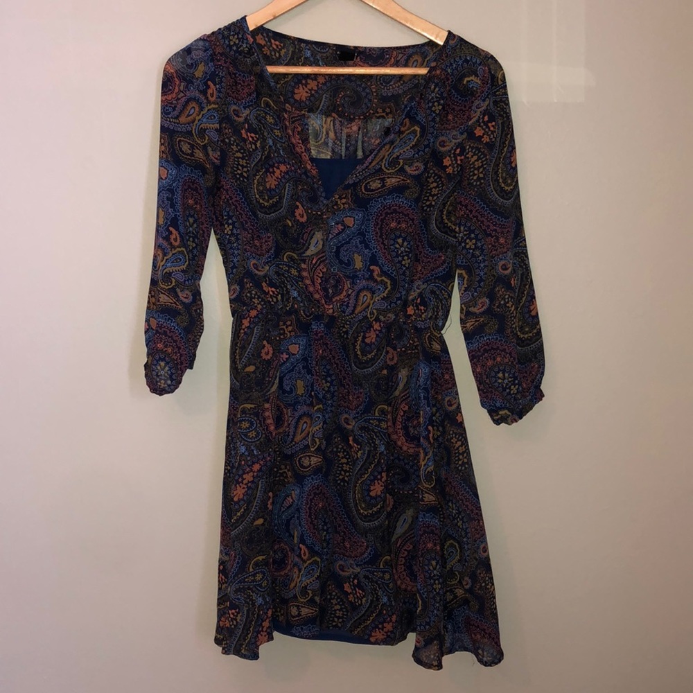 Paisley Long Sleeve Dress